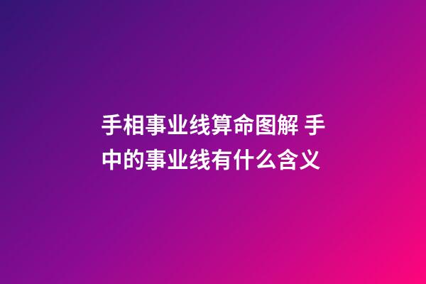 手相事业线算命图解 手中的事业线有什么含义